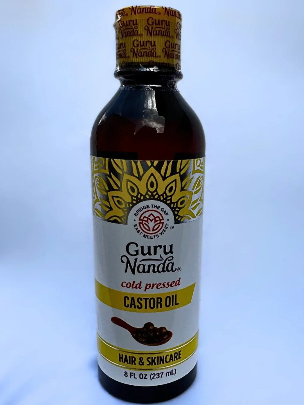 Guru Nanda Cold Pressed Castor Oil for Hair & Skincare 8 fl.oz